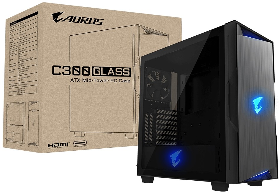 Gigabyte AORUS C300 GLASS черный - купить по низким ценам с доставкой ...
