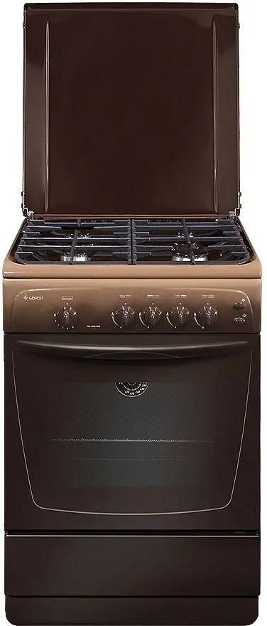 Газовая плита GEFEST CG 60MC6 K83,  газовая духовка,  металлическая крышка,  чугун, коричневый