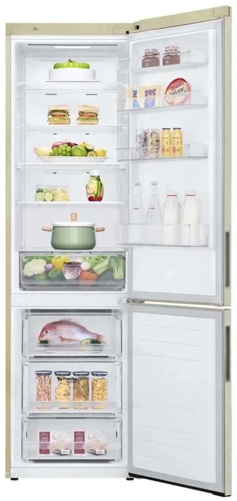 Холодильник двухкамерный LG GA-B509CESL Total No Frost, инверторный бежевый