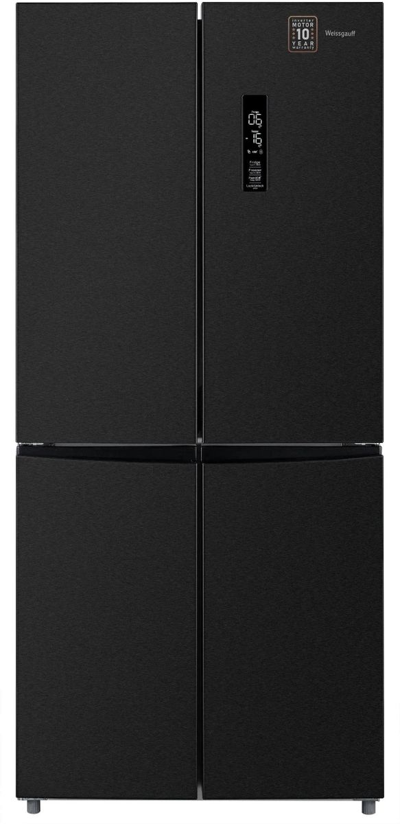 Холодильник двухкамерный WEISSGAUFF WCD 450 XB NoFrost Inverter инверторный черный