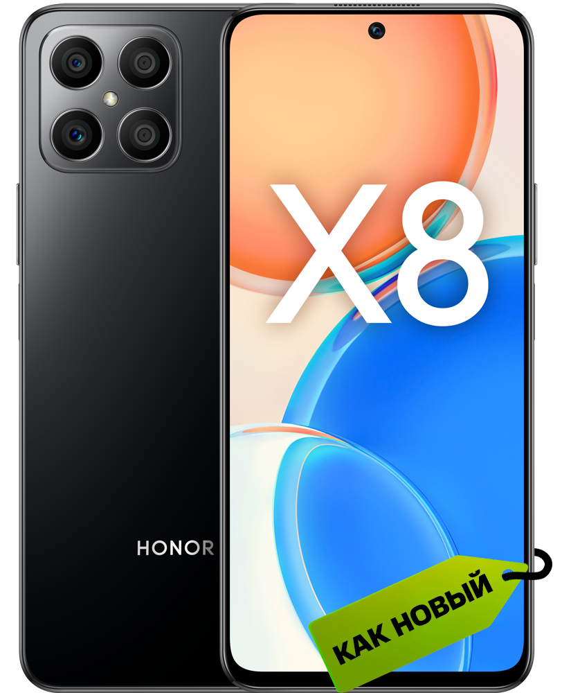 HONOR X8 6/128 Гб LTE Черный «Как новый»