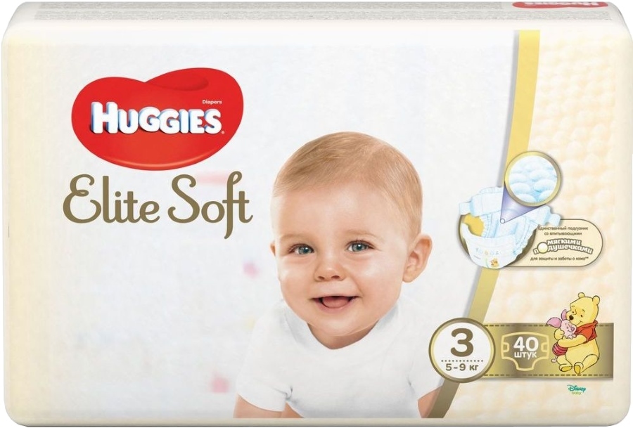 Huggies Elite Soft 3 / 40 pcs