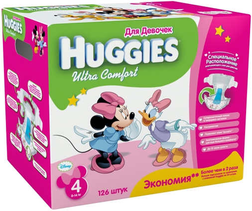 Huggies Ultra Comfort Girl 4 / 126 pcs