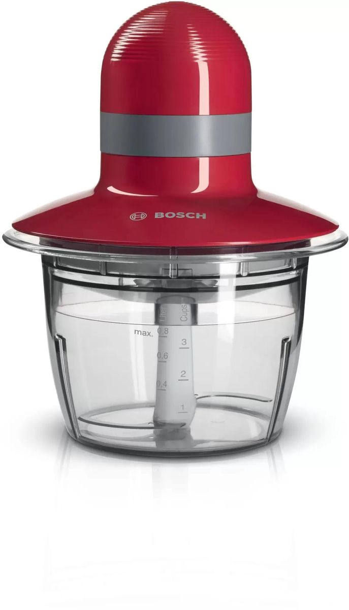 Измельчитель электрический Bosch MMR08R2 0.8л 400Вт красный/серый