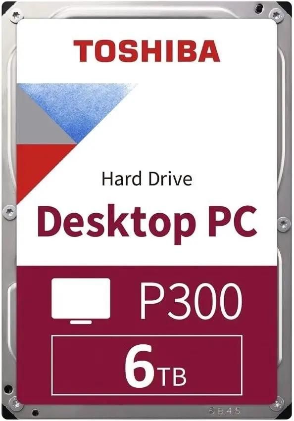 Жесткий диск Toshiba P300 HDWD260UZSVA,  6ТБ,  HDD,  SATA III,  3.5"