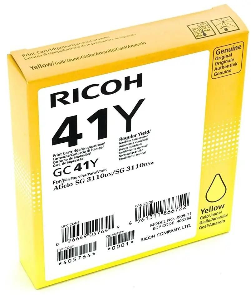 Картридж Ricoh GC41Y, желтый / 405764