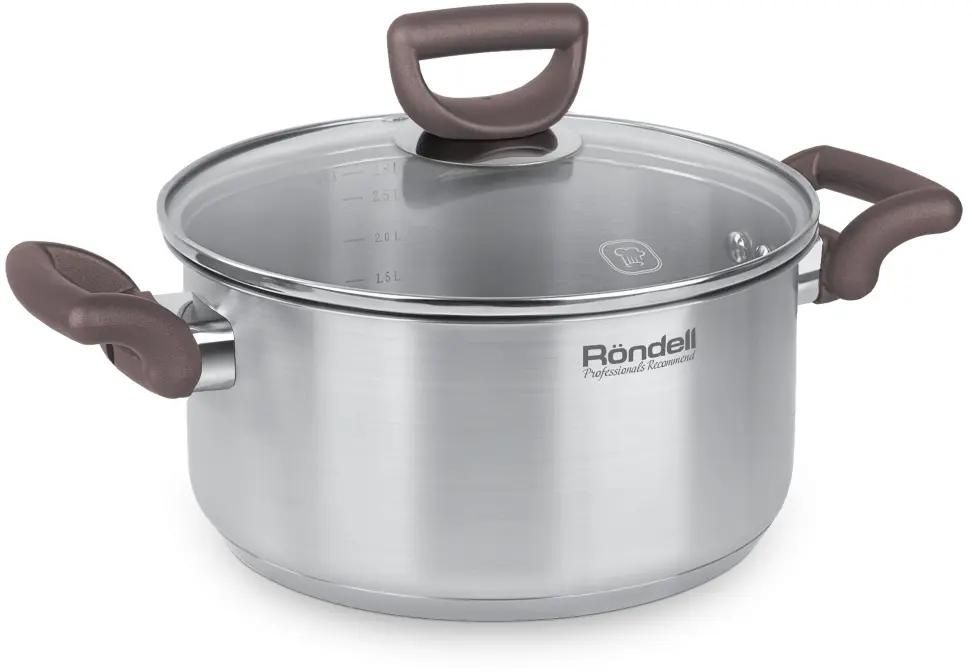 Кастрюля 2.8л Rondell Fest RDS-1322,  нержавеющая сталь, с крышкой