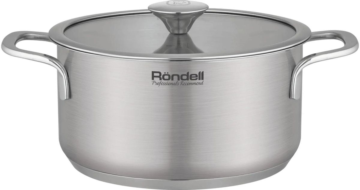 Кастрюля 2л Rondell Modern RDS-1746,  нержавеющая сталь, с крышкой