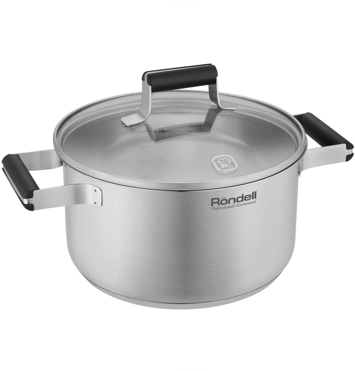 Кастрюля 3.1л Rondell Bayoneta RDS-1807,  нержавеющая сталь, с крышкой
