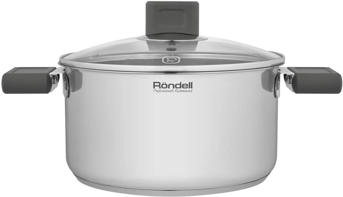 Кастрюля 3.1л Rondell Quadro RDS-1596,  нержавеющая сталь, с крышкой