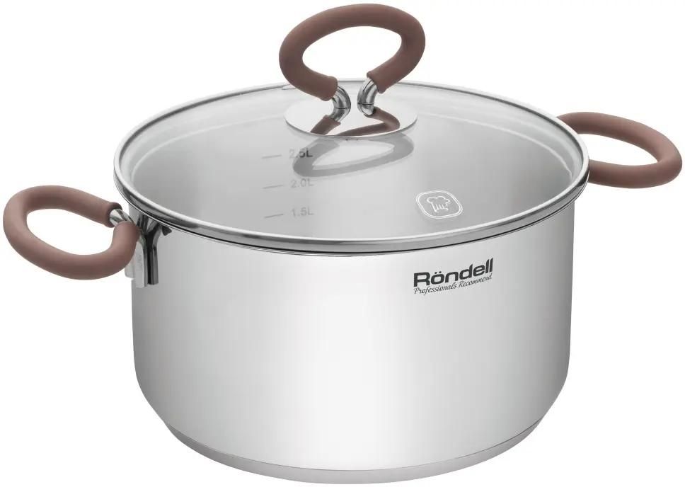 Кастрюля 5.1л Rondell Etery RDS-1600,  нержавеющая сталь, с крышкой