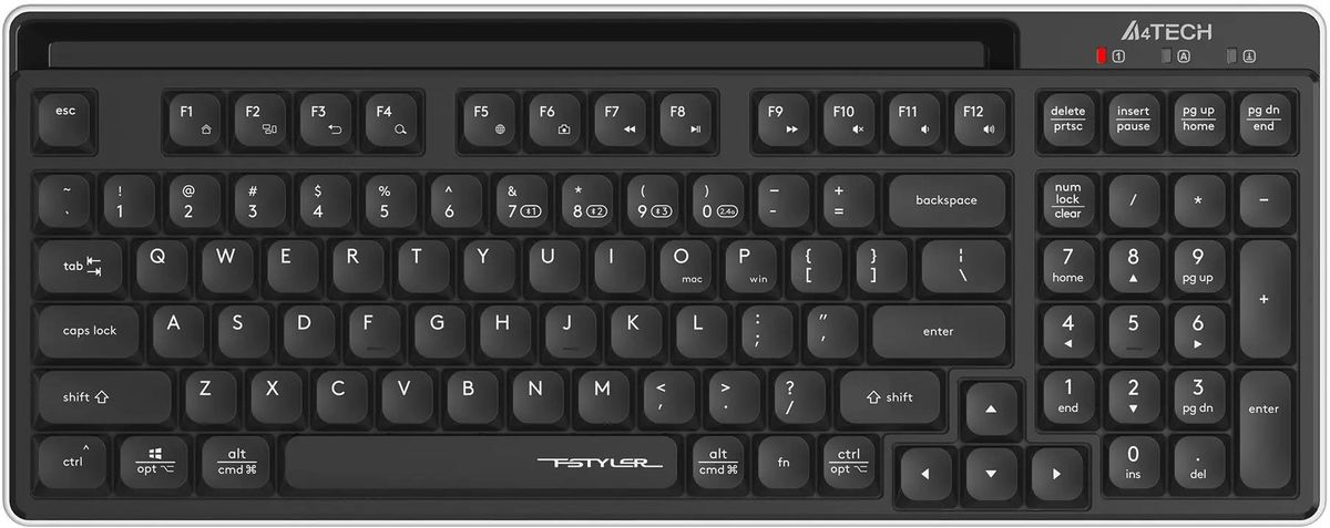 Клавиатура A4TECH Fstyler FBX70C,  USB, Bluetooth/Радиоканал, черный
