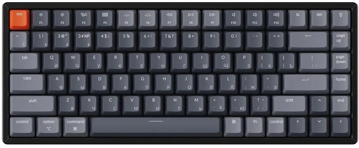 Клавиатура KEYCHRON K2-C1H,  USB, беспроводная, серый