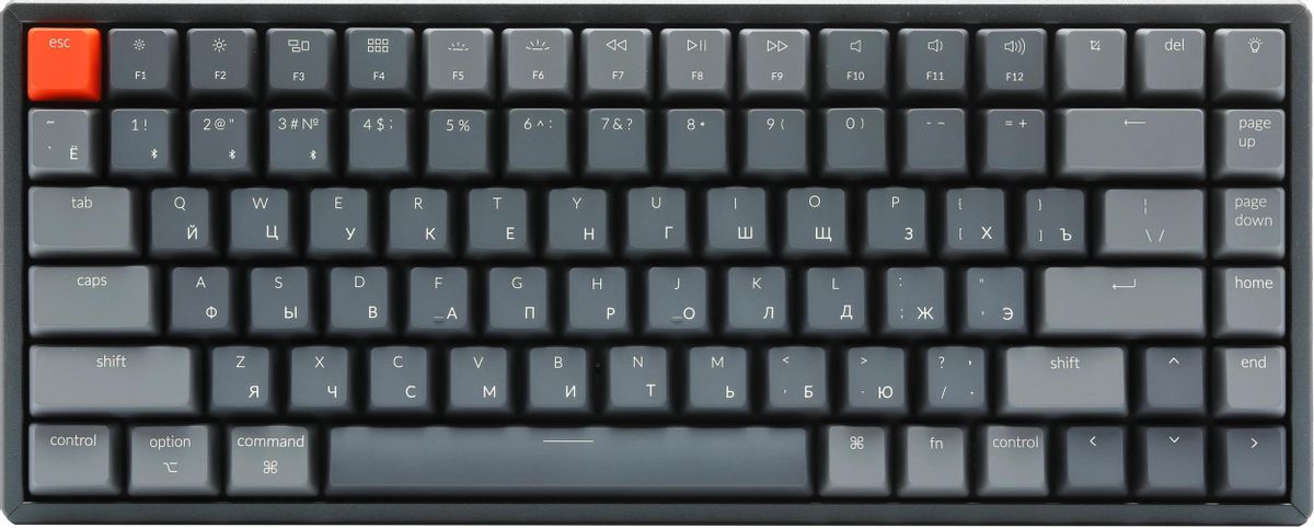 Клавиатура KEYCHRON K2-C3H,  USB, беспроводная, серый