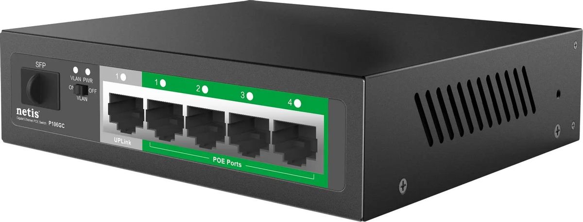 Коммутатор Netis P106GC, неуправляемый