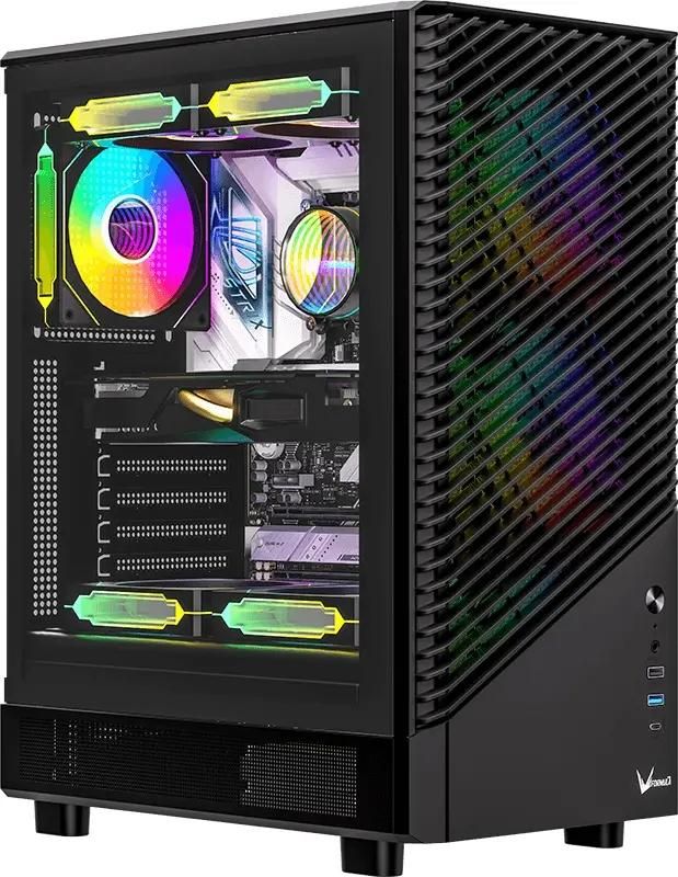 Корпус ATX Formula Mana Geometry, Midi-Tower, без БП,  черный