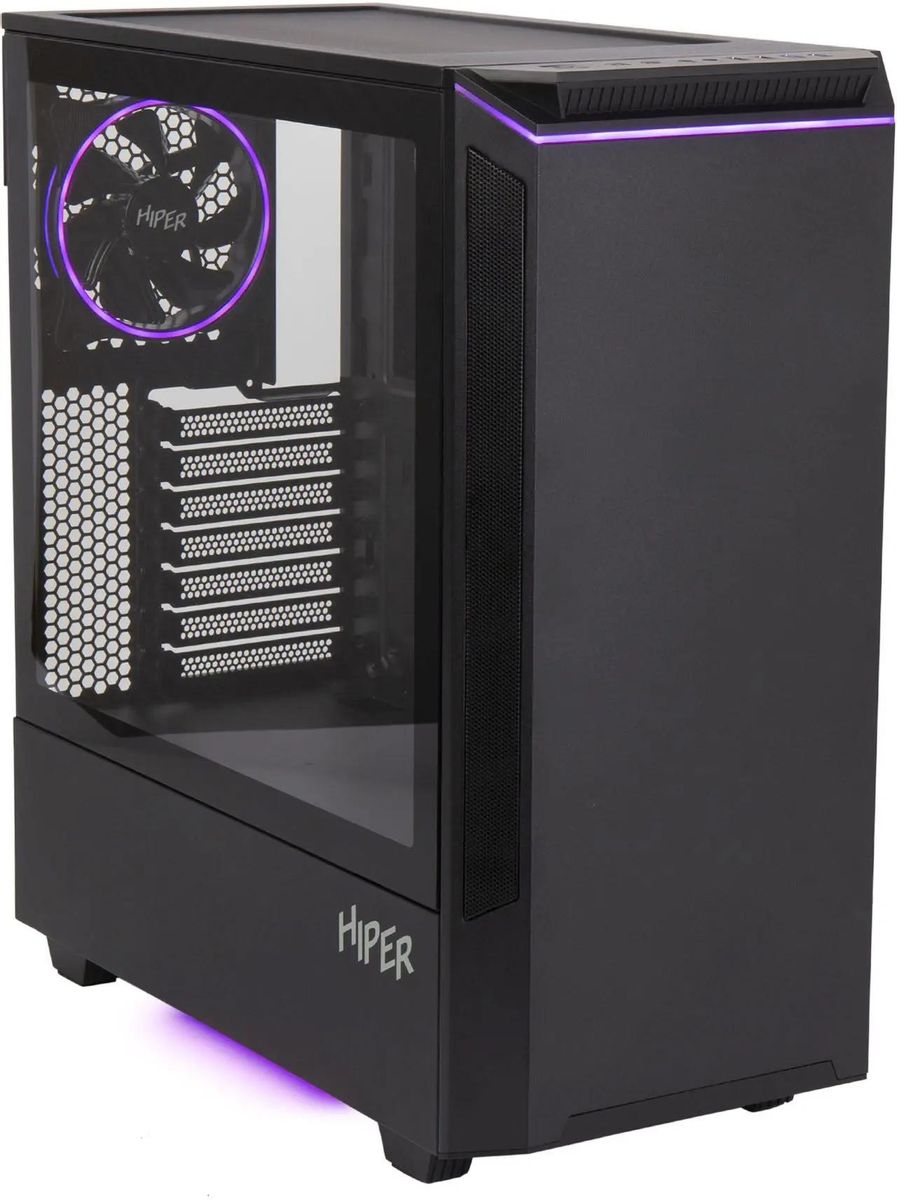 Корпус ATX HIPER PB81, Midi-Tower, без БП,  черный