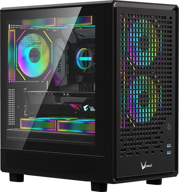 Корпус mATX Formula Air Mesh G2, Mini-Tower, без БП,  черный