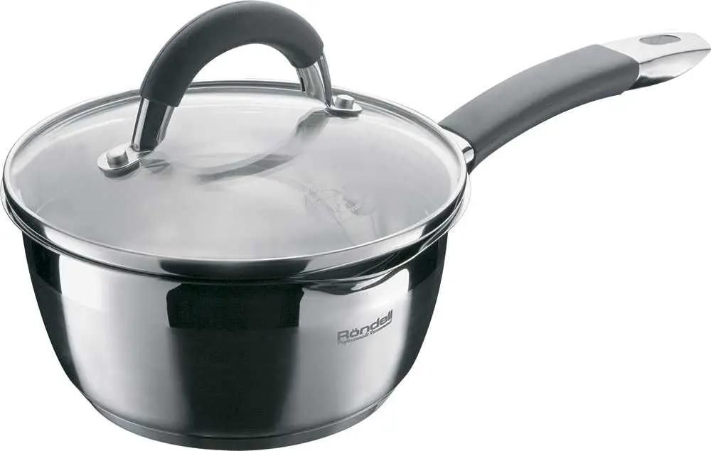 Ковш Rondell Flamme RDS-027, 1л, с крышкой, стальной