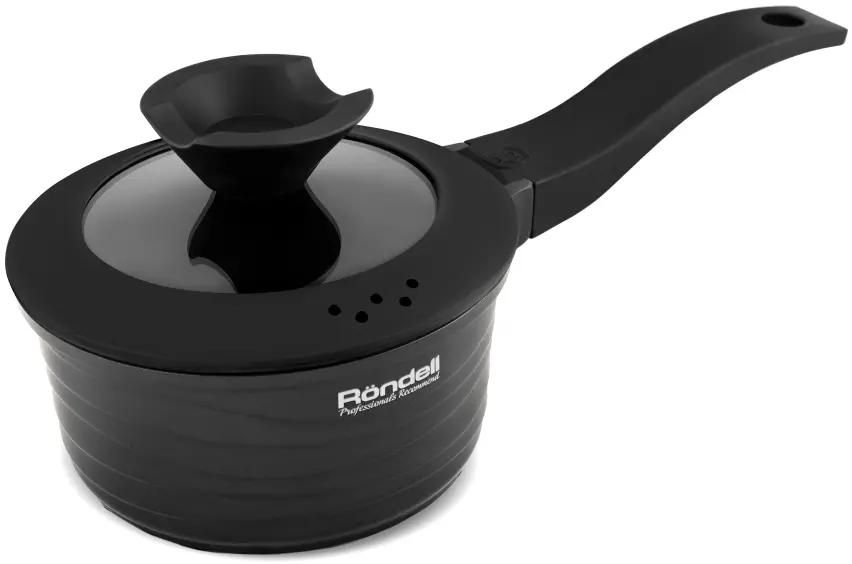 Ковш Rondell Walzer RDA-764, 1.3л, с крышкой, черный