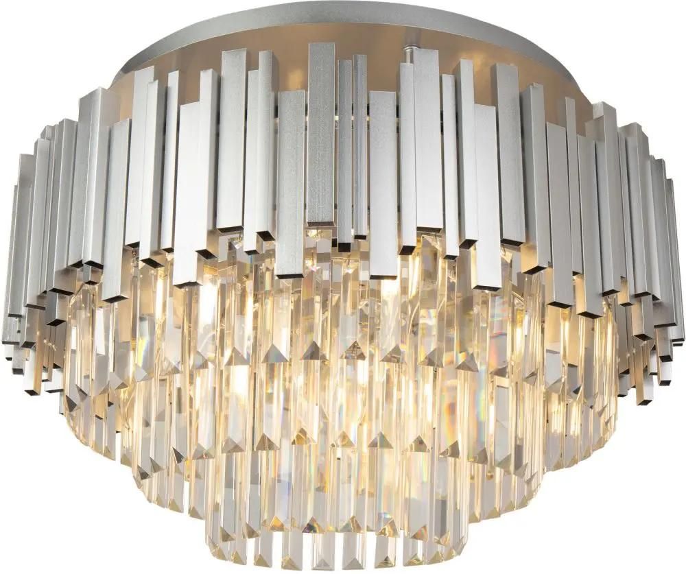 Люстра HIPER Grace H162-2, 9 х 40 Вт, серебро
