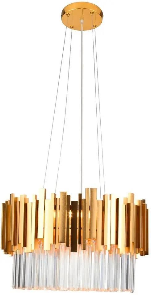 Люстра HIPER Odri H172-1, 5 х 40 Вт, латунь/прозрачный