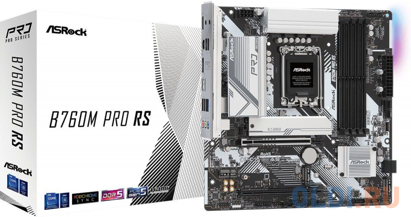 Материнская плата ASROCK B760M PRO RS, LGA 1700, Intel B760, mATX, Ret