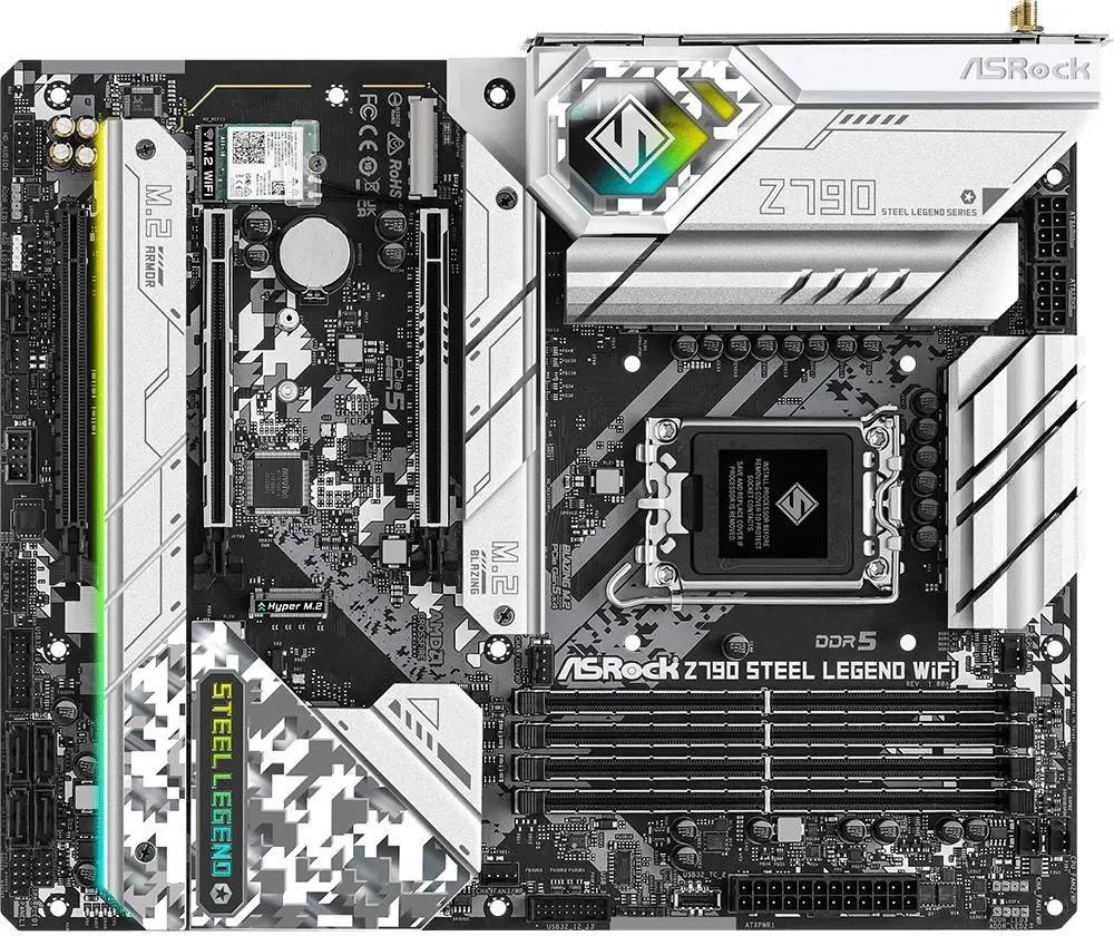 Материнская плата ASROCK Z790 STEEL LEGEND WIFI, LGA 1700, Intel Z790, ATX, Ret