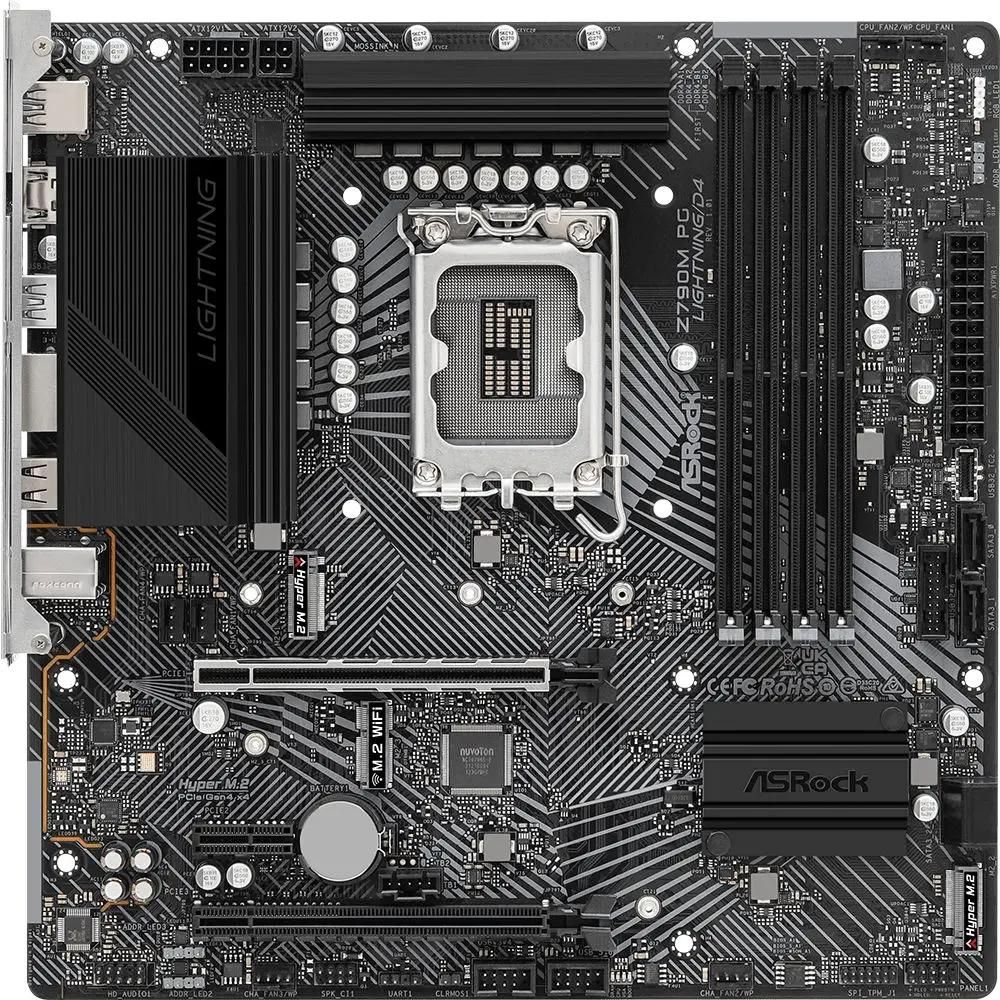 Материнская плата ASROCK Z790M PG LIGHTNING/D4, LGA 1700, Intel Z790, mATX, Ret