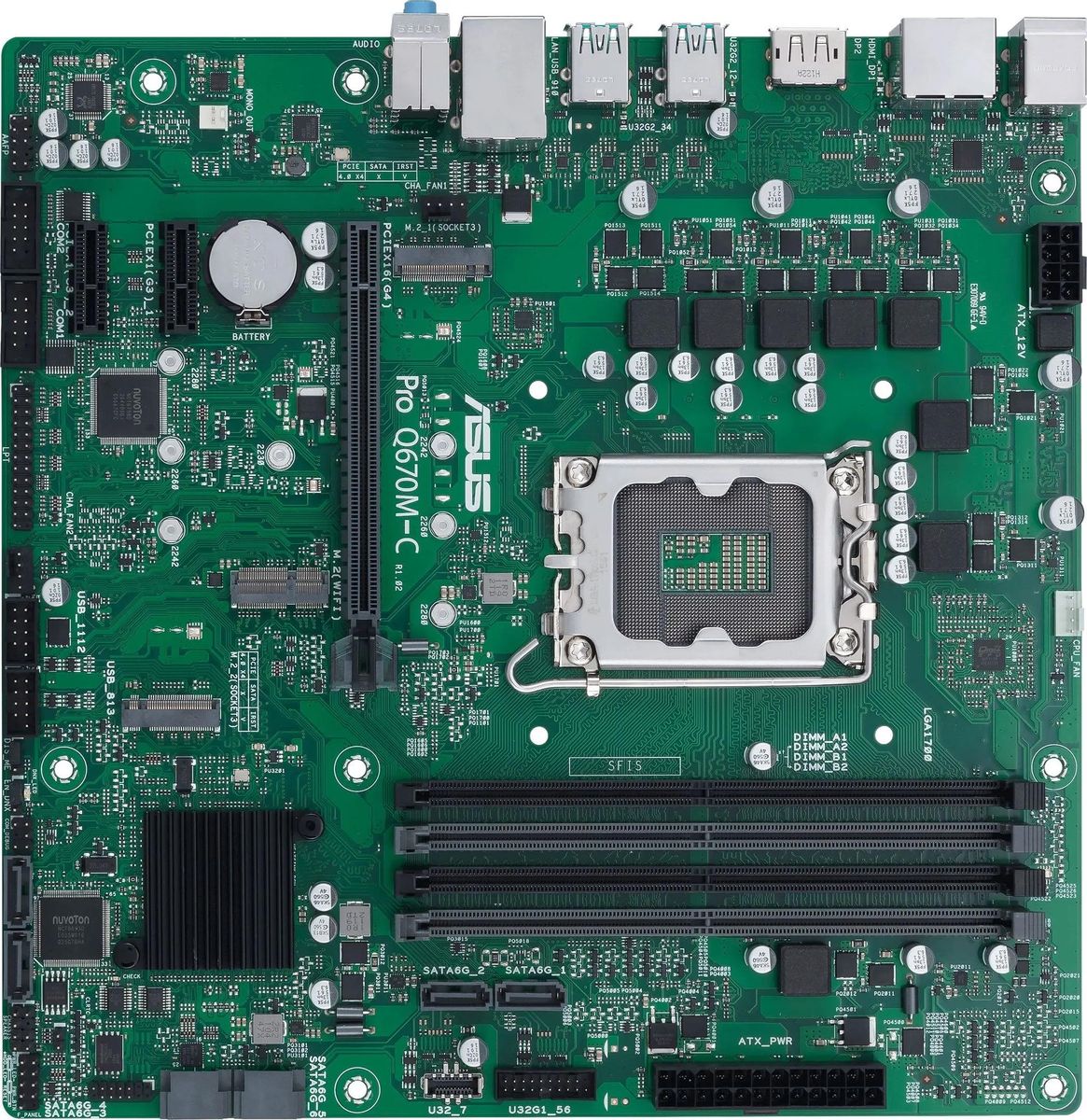 Материнская плата ASUS PRO Q670M-C-CSM, LGA 1700, Intel Q670, mATX, Ret