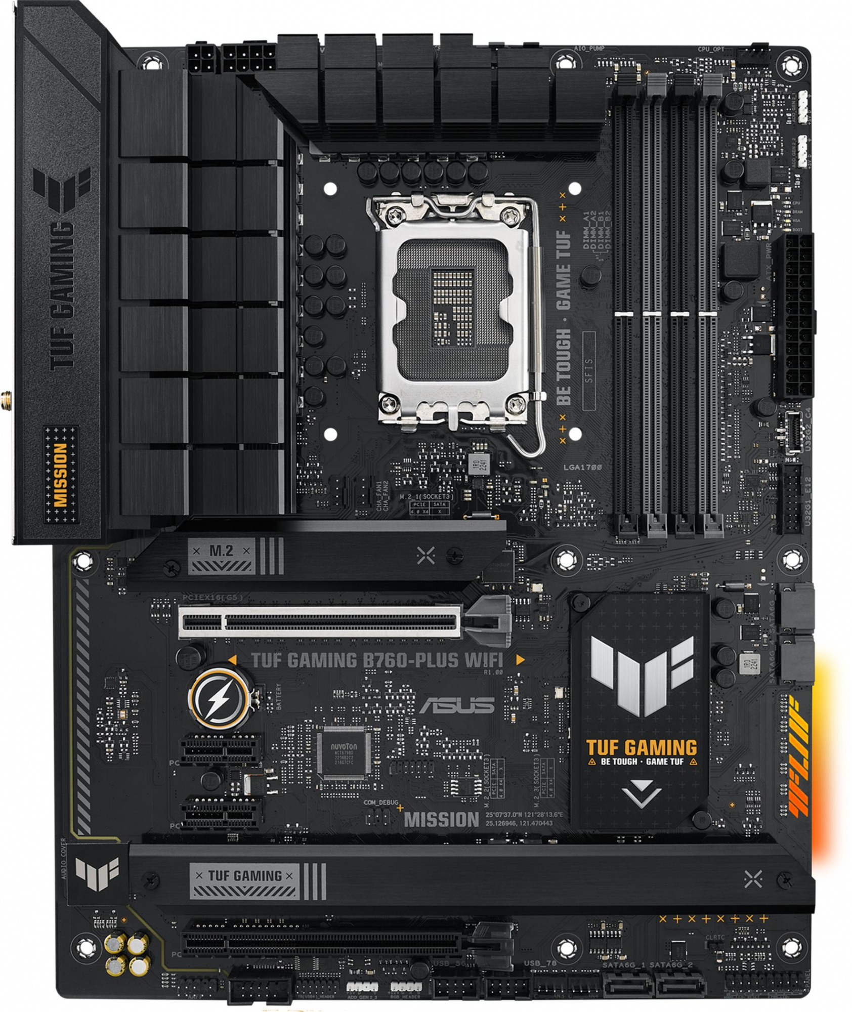 Материнская плата ASUS TUF GAMING B760-PLUS WIFI, LGA 1700, Intel B760, ATX, Ret
