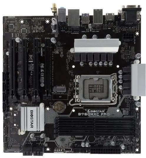 Материнская плата Biostar B760MXC Pro, LGA 1700, Intel B760, mATX, Ret