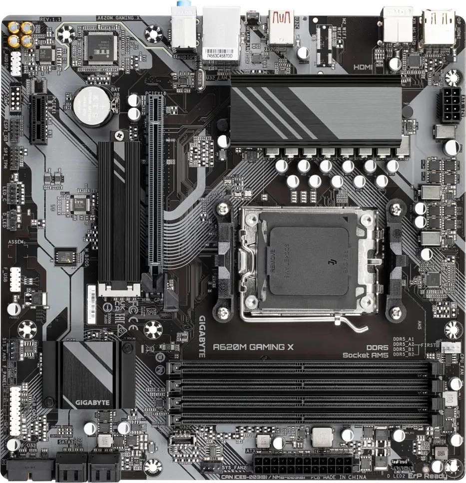 Материнская плата GIGABYTE A620M GAMING X, SocketAM5, AMD A620, mATX, Ret