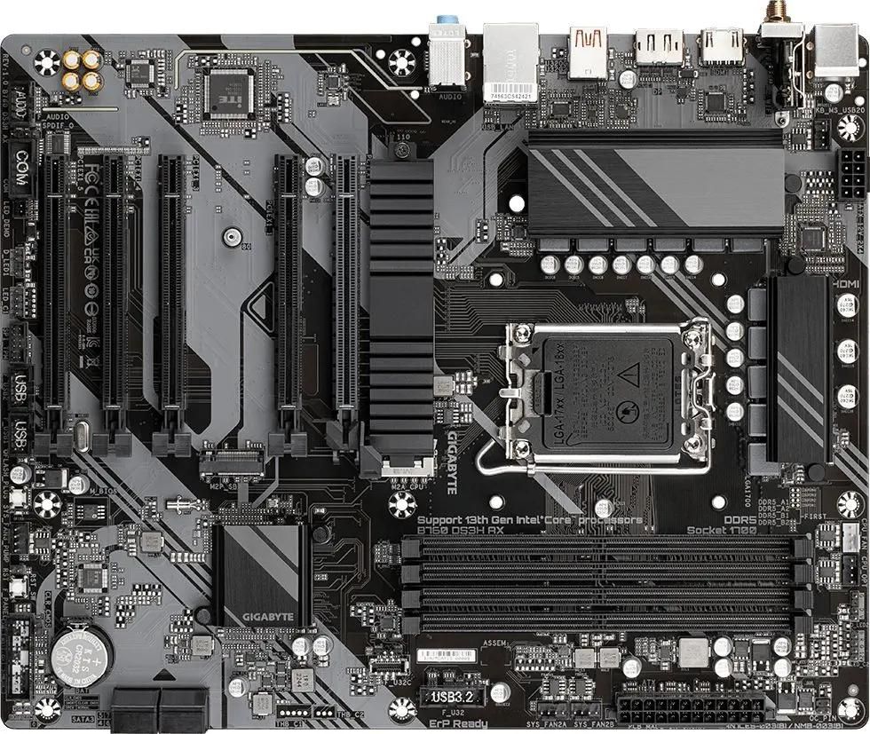 Материнская плата GIGABYTE B760 DS3H AX, LGA 1700, Intel B760, ATX, Ret