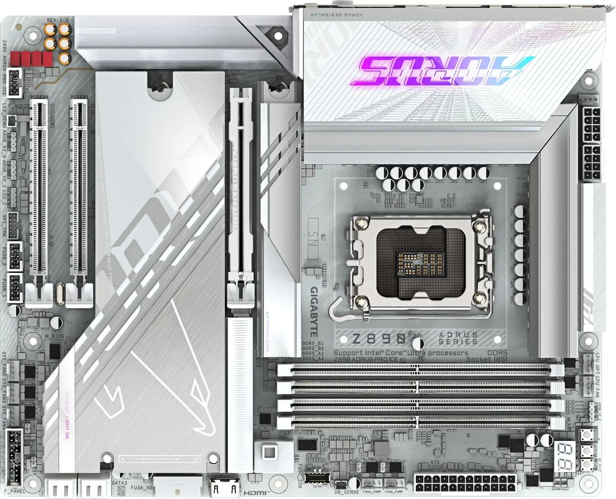 Материнская плата Gigabyte Z890 AORUS PRO ICE, Socket-1851, Intel Z890, ATX, Ret