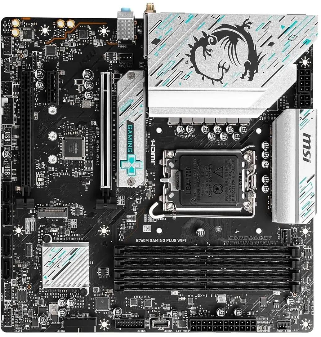 Материнская плата MSI B760M GAMING PLUS WIFI, LGA 1700, Intel B760, mATX, Ret