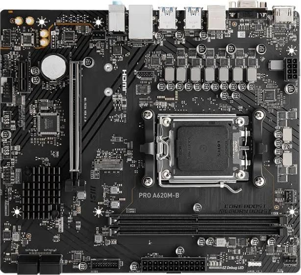 Материнская плата MSI PRO A620M-B, SocketAM5, AMD A620, mATX, Ret