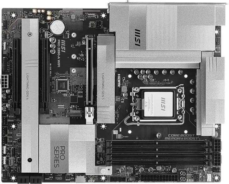Материнская плата MSI PRO Z890-A WIFI , Socket-1851, Intel Z890, ATX, Ret