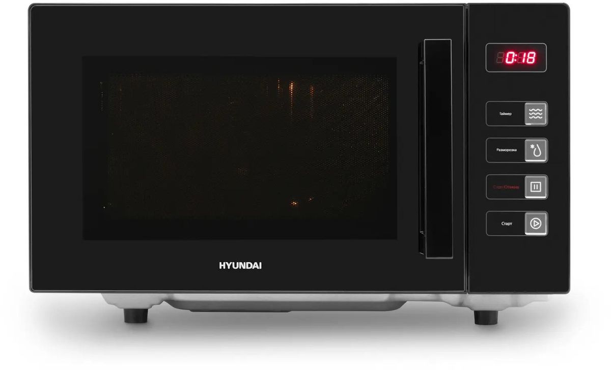 Микроволновая печь Hyundai HYM-D3008, 800Вт, 23л, черный