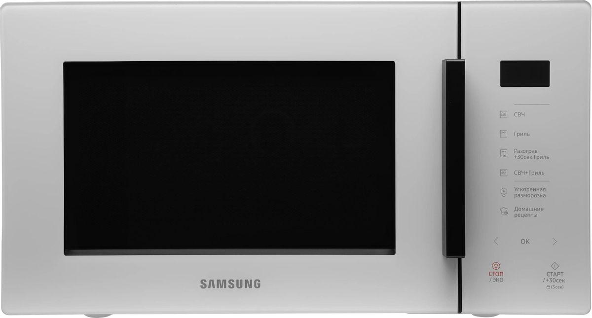 Микроволновая печь Samsung MG23T5018AE/BW, 800Вт, 23л, молочный