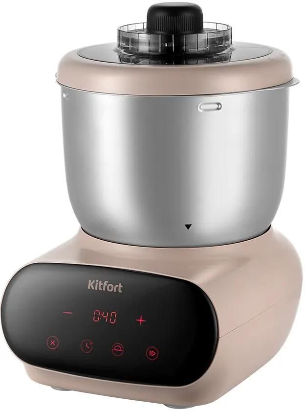 Миксер KitFort КТ-4412, с чашей,  бежевый и серебристый