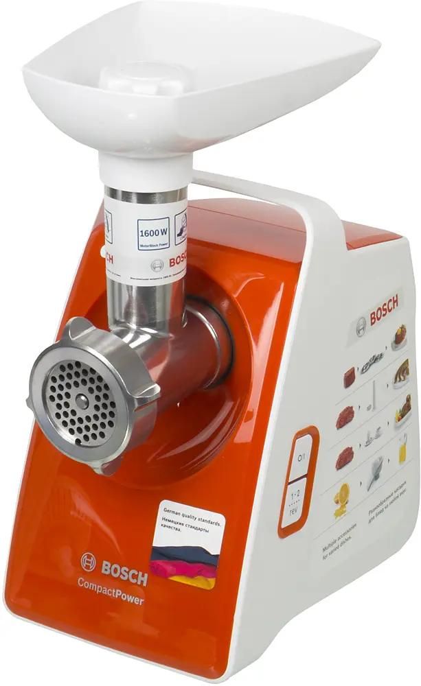 Мясорубка Bosch CompactPower MFW3630I,  белый / оранжевый