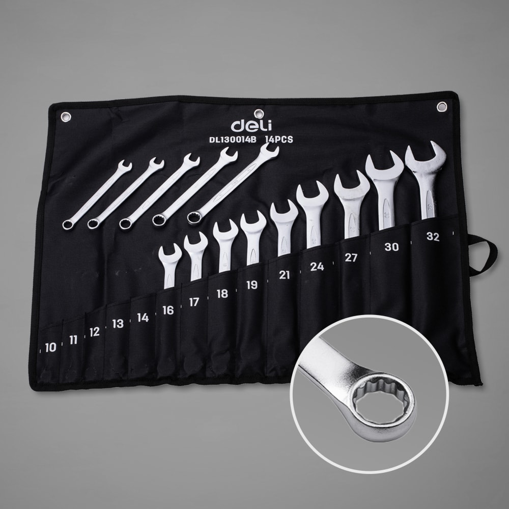 Набор комбинированных ключей DELI DL130014B