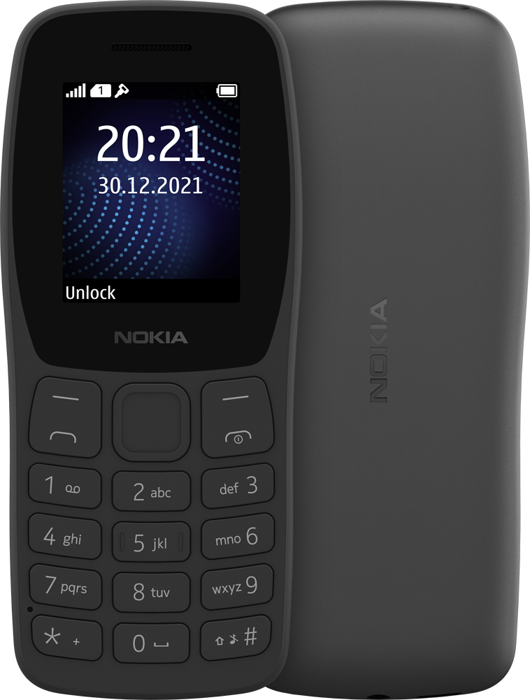 Nokia 105 SS (2022) Древесный уголь