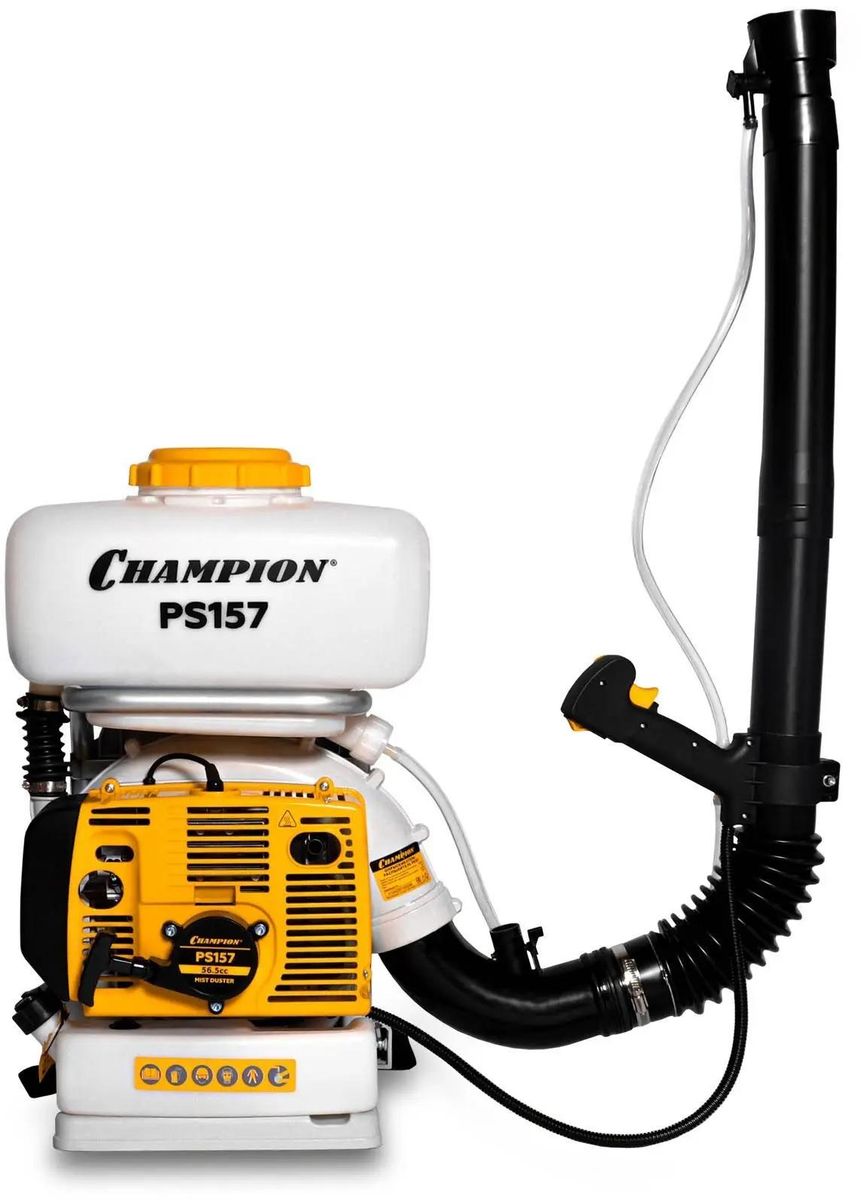 Опрыскиватель CHAMPION PS157, бензиновый, ранцевый, 14л, желтый/черный