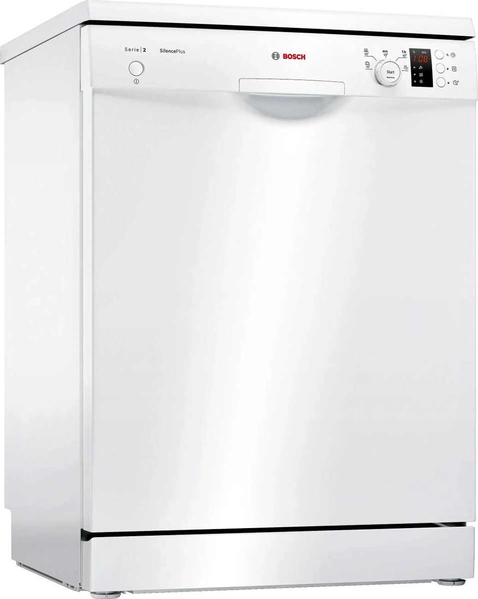 Посудомоечная машина Bosch Serie 2 SMS25AW05E,  полноразмерная, напольная, 60см, загрузка 12 комплектов, белая