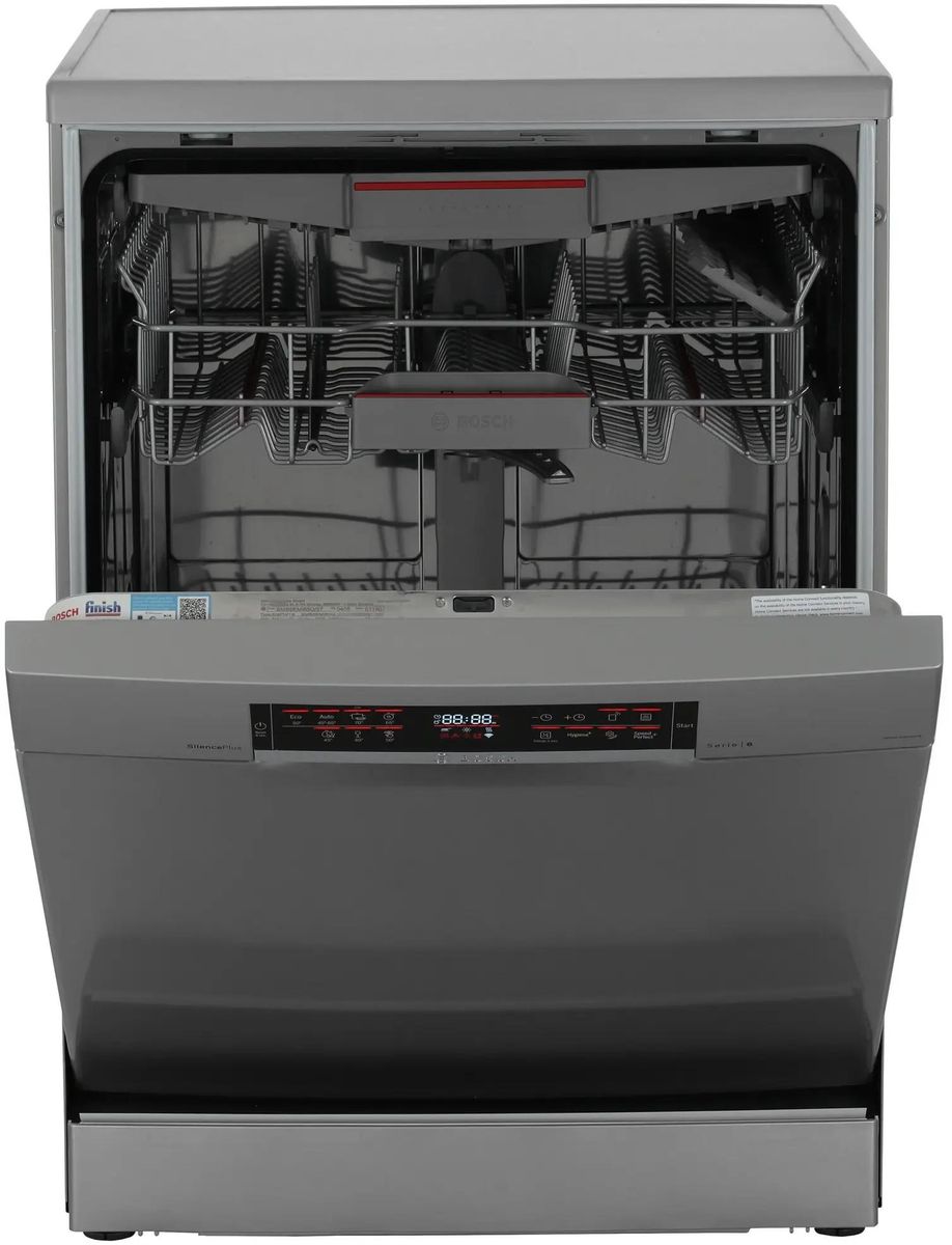 Посудомоечная машина Bosch Serie 6 SMS6EMI65Q,  полноразмерная, напольная, 60см, серебристая