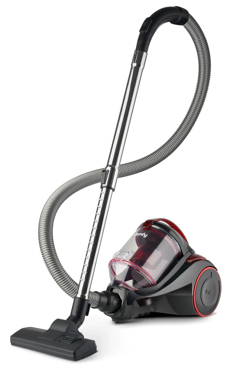 Пылесос DOMFY DSC-VC704, 2400Вт, черный/красный
