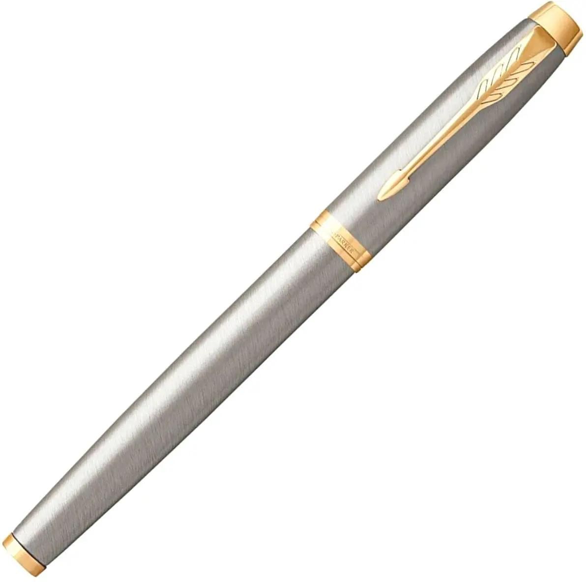 Ручка перьев. Parker IM Core F321 (1931649) Brushed Metal GT F ст.нерж. подар.кор.