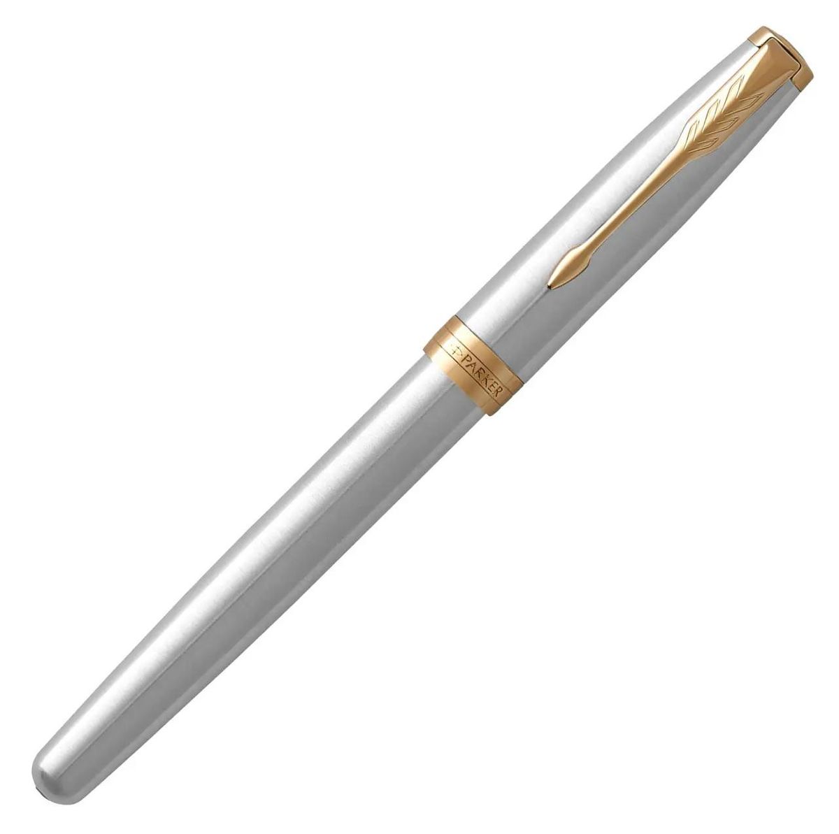 Ручка перьев. Parker Sonnet Core F527 (CW1931504) Stainless Steel GT F ст.нерж. подар.кор.